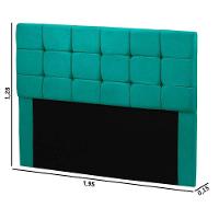 Cabeceira Julia 1,95 M King Com Design Moderno Ciano - 5