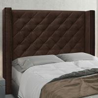 Cabeceira Estofada Box Casal King Size Alteza 195cm Café - 7