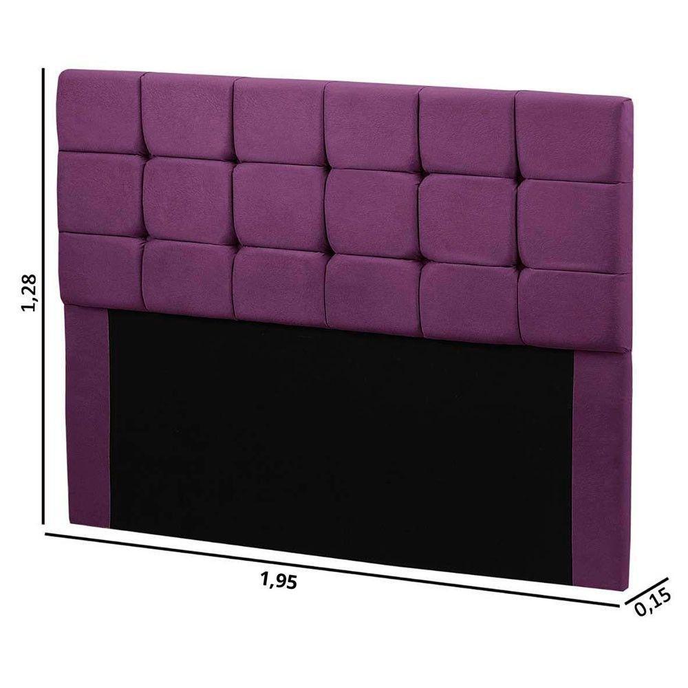 Cabeceira Julia 1,95 M King Com Design Moderno Lilás - 3