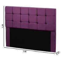 Cabeceira Julia 1,95 M King Com Design Moderno Lilás - 5