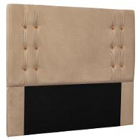 Cabeceira Estofada Box Casal King Size Monreale 195cm Bege - 1