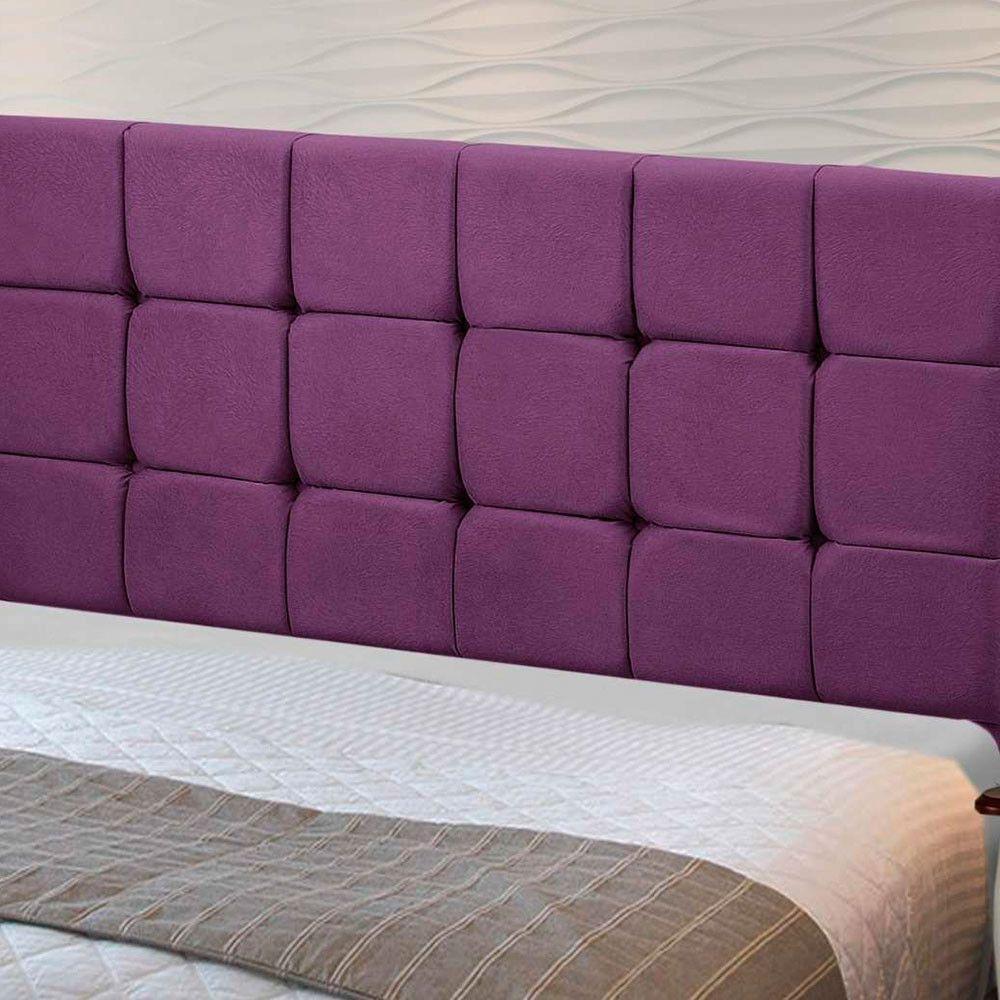 Cabeceira Julia 1,60 M Queen Com Design Moderno Lilás - 1