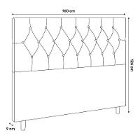Cabeceira Cama Box Casal Queen Size Madrid 160cm Marrom - 2