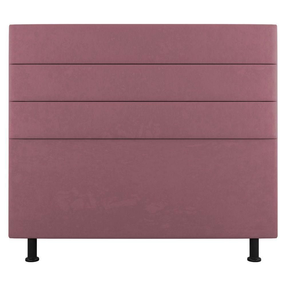 Cabeceira Casal Malik 140cm Suede Rosé - 5