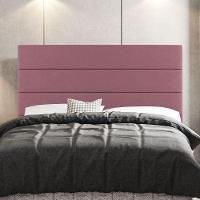 Cabeceira Casal Malik 140cm Suede Rosé - 6