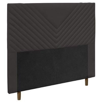 Cabeceira Box Casal King Size Viena 195cm Veludo Marrom