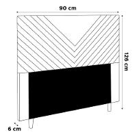 Cabeceira Cama Box Solteiro Viena 90cm Veludo Marrom