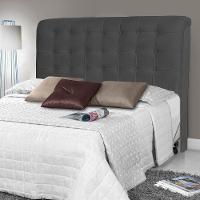 Cabeceira Estofada Box Casal Queen Louise 160cm Suede Cinza - 7