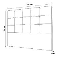Cabeceira Estofada Box Casal Fiorella 140cm Suede Marfim - 2