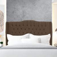 Cabeceira De Cama Box Casal 140 Cm Dubai Premium - Veludo Marrom - 2