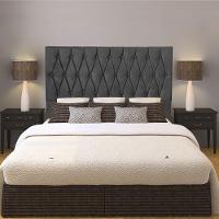 Cabeceira Casal 1,95m Paris Suede Cinza Dal Poz Estofados - 5