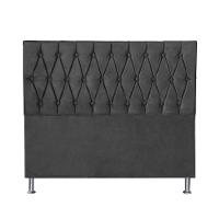 Cabeceira Casal 1,95m Paris Suede Cinza Dal Poz Estofados - 6