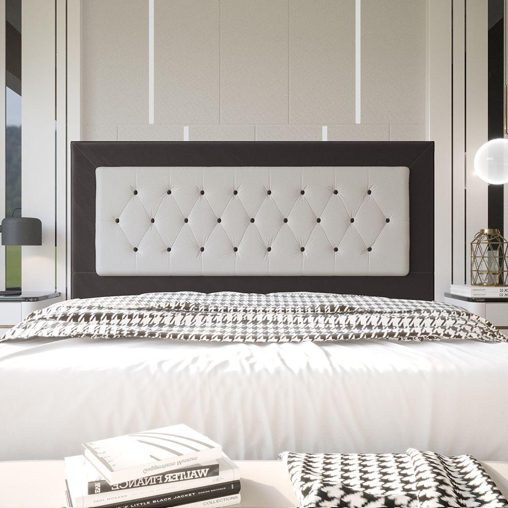 Cabeceira Casal 1,95m Havana Suede Marrom Dal Poz Estofados - 6