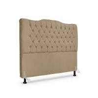 Cabeceira De Cama Box Casal 195 Cm Dunas - Veludo Bege Escuro - 1