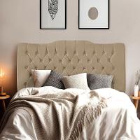 Cabeceira De Cama Box Casal 195 Cm Dunas - Veludo Bege Escuro - 3
