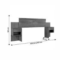 Cabeceira Master Quarto Casal E Queen Com Mesa De Cabeceira Cinamomo/off White Cinamomo/off White - 6