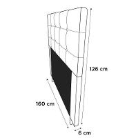 Cabeceira Box Casal Queen Size 160cm Veludo Azul Marinho - 2