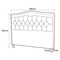 Cabeceira E Calçadeira Baú Box Queen Size 160cm Azul Marinho - 3