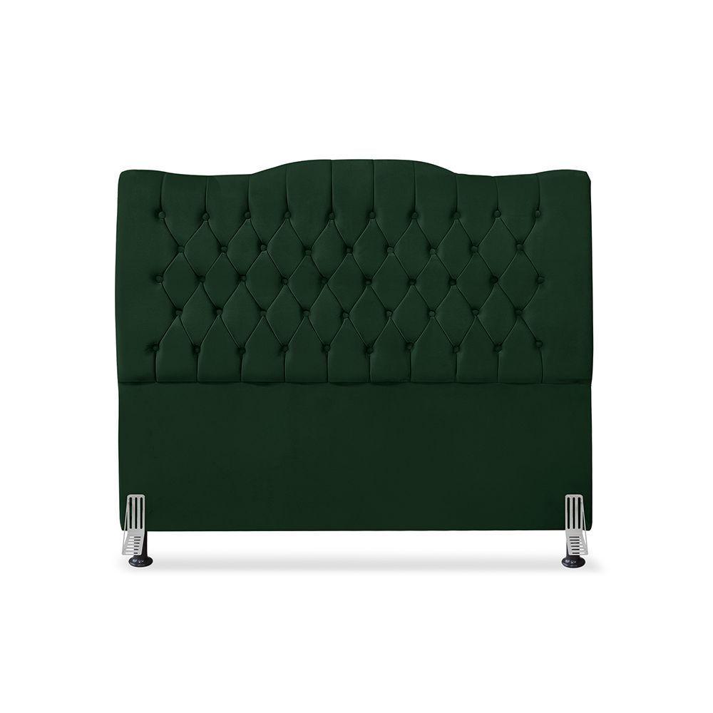 Cabeceira De Cama Box Casal 140cm Dunas - Veludo Verde - 2