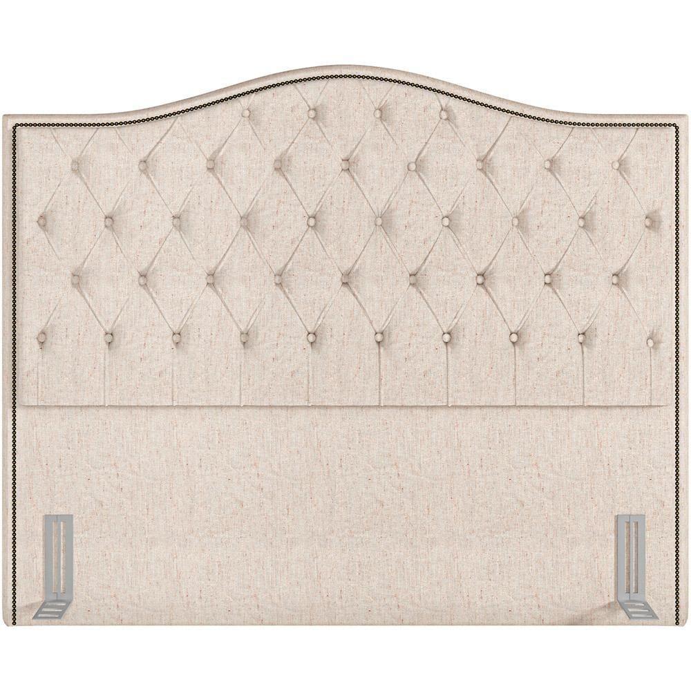 Cabeceira Cama Box Casal King 195 Cm P05 Grécia Linho Bege Claro - Lyam Decor - 2