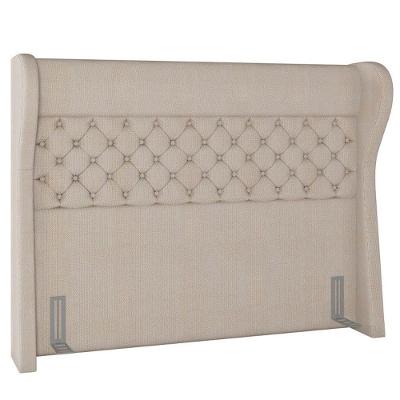 Cabeceira Cama Box Casal King 195Cm Linho Bege Cru