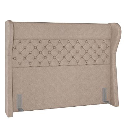 Cabeceira Cama Box Casal King 195Cm Trinidad P02 Linho Areia