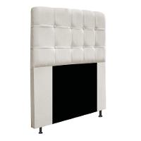 Kit Cabeceira Calçadeira Baú Estofada 90cm Solteiro Bege