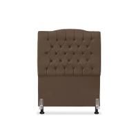 Cabeceira De Cama Box Solteiro 90 Cm Dunas - Veludo Marrom. - 2