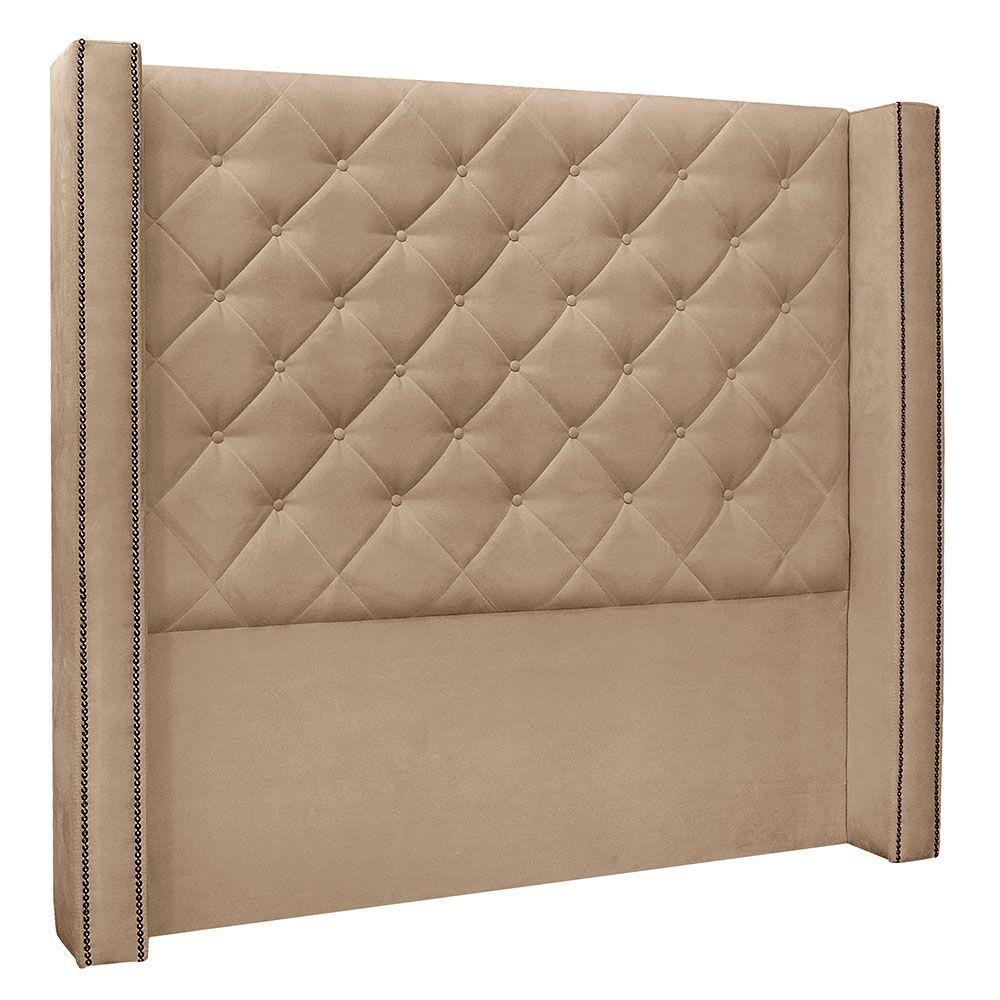 Kit Cabeceira E Calçadeira Recamier Queen 1,60M Suede Bege - 7