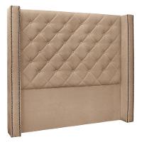 Kit Cabeceira E Calçadeira Recamier Queen 1,60M Suede Bege - 13