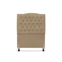 Cabeceira De Cama Box Solteiro 90 Cm Dunas - Veludo Bege Escuro. - 3