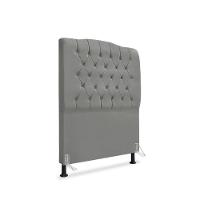 Cabeceira De Cama Box Solteiro 90 Cm Dunas - Veludo Cinza Grafite. - 1