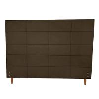 Cabeceira Larissa Para Colchão De 1,38 Mt-Suede Marrom - 1