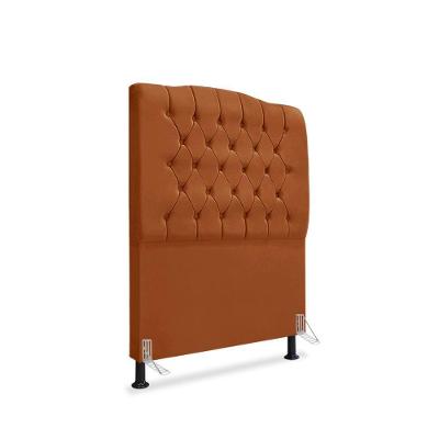 Cabeceira De Cama Box Solteiro 90 Cm Dunas - Veludo Terra Cota.