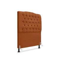 Cabeceira De Cama Box Solteiro 90 Cm Dunas - Veludo Terra Cota. - 1