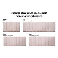 Placas Cabeceira Queen 160cm X 60cm 8 Placas Veludo Nude - 5