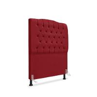 Cabeceira De Cama Box Solteiro 90 Cm Dunas - Veludo Vermelho. - 1