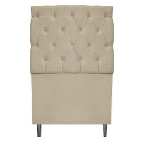 Kit Cabeceira Calçadeira Liverpool 90cm Solteiro Bege - 4