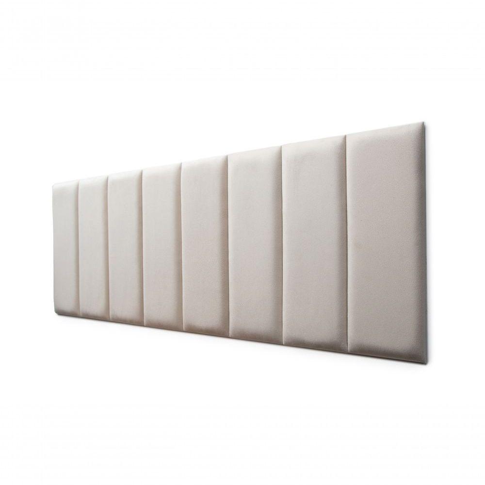 Placas Cabeceira Queen 160cm X 60cm 8 Placas Suede Off White - 1