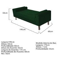 Kit Cabeceira Lady Recamier Félix 195cm King Verde - 5