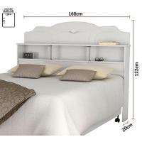 Cabeceira Box Casal Estrela 1,60 Branco - Vitamov 0410510 - 4