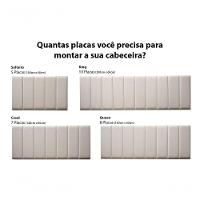 Placas Cabeceira King 200cm X 60cm 10 Placas Suede Off White - 5