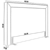 Cabeceira Cama Box Casal King 195cm P05 Berlim Bege Claro