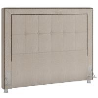 Cabeceira Cama Box Casal King 195cm P05 Atenas Linho Creme - 1