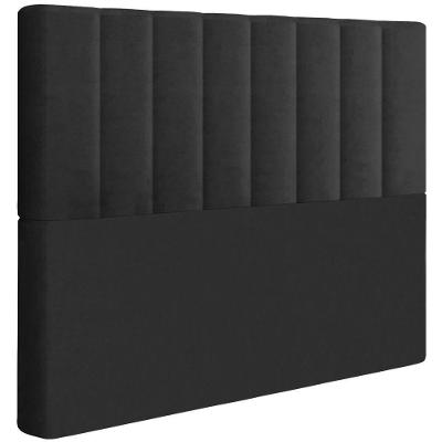 Cabeceira Queen 158 Cm Dubai Veludo Preto Soon Preto