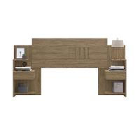 Cabeceira Casal Extensível Com 2 Mesas De Apoio ônix Decibal Wood - 2