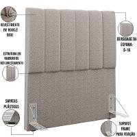 Cabeceira Cama Box Solteiro 100cm Dália W01 Bouclê Bege