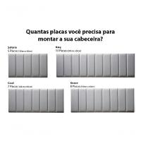 Placas Cabeceira Queen 160cm X 60cm 8 Placas Courino Cinza - 5