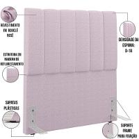 Cabeceira Cama Box Solteiro 100cm Dália W01 Bouclê Rosê - 7