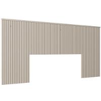 Cabeceira De Madeira Para Cama De Casal 240 Cm Off White - 1